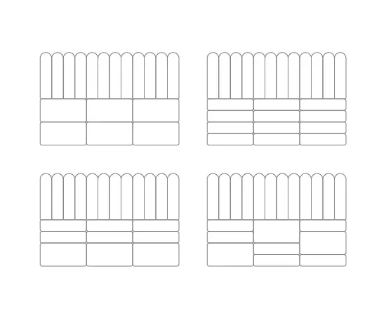 კედლის რბილი პანელი VOX Profile Oval 15x60 სმ. ლურჯი