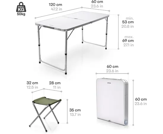 Garden furniture set folding