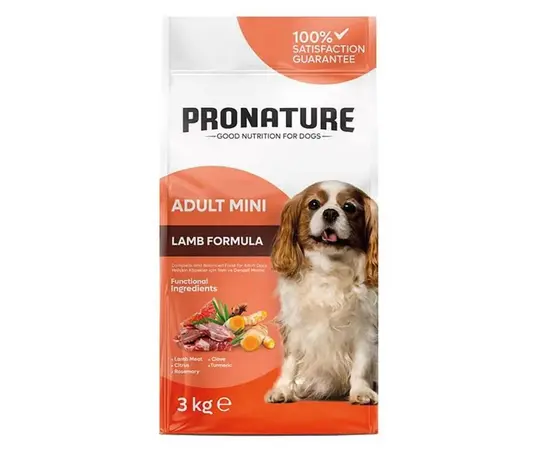 მშრალი საკვები მინი/ზრდასრული ძაღლისთვის  PRONATURE  3კგ