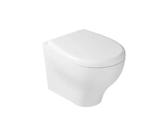 Wall hung toilet Galassia Eden Senza Brida white with lid