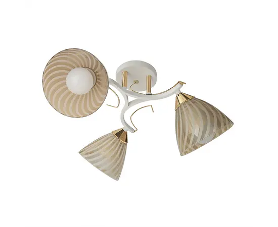 ჭაღი Bella Mita 3 E27 6120/3 FG+WH თეთრი ოქროსფერი