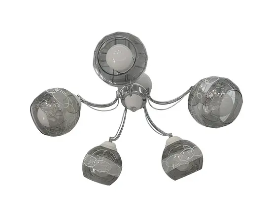 ჭაღი Bella Mita 5 E27 6192-5 WH+CR თეთრი ქრომი