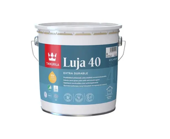 ინტერიერის საღებავი Tikkurila Luja 40 New A 2.7 ლ