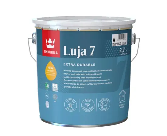 ინტერიერის საღებავი Tikkurila Luja 7 New A 2,7 ლ