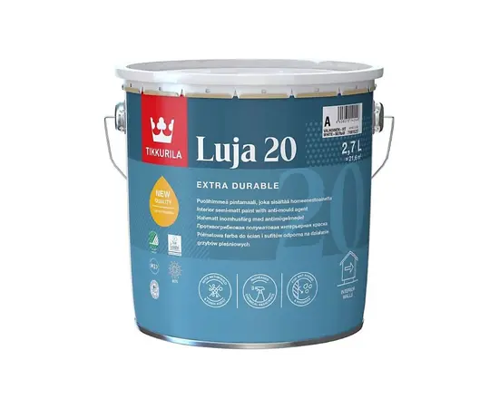 ინტერიერის საღებავი Tikkurila Luja 20 New C 2,7 ლ