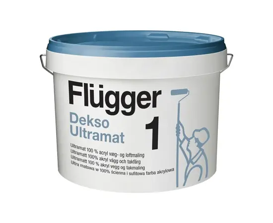 საღებავი ინტერიერის ინტენსიური წმენდისთვის Flugger Dekso 1 Ultramat 10 ლ