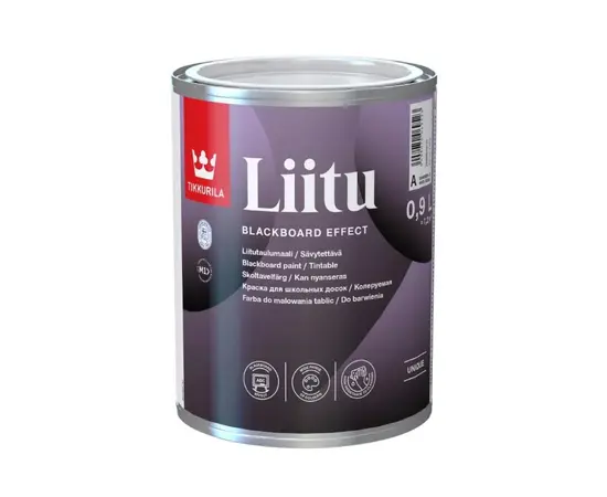 დეკორატიული საღებავი Tikkurila Liitu Blackboard Paint A 0,9 ლ