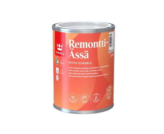 საღებავი ინტერიერის Tikkurila Remontti-Ässä  A 0,9 ლ