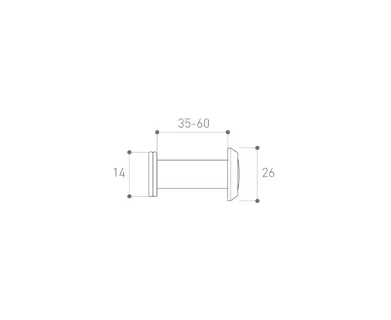 Глазок дверной Metal-Bud W14C 14мм