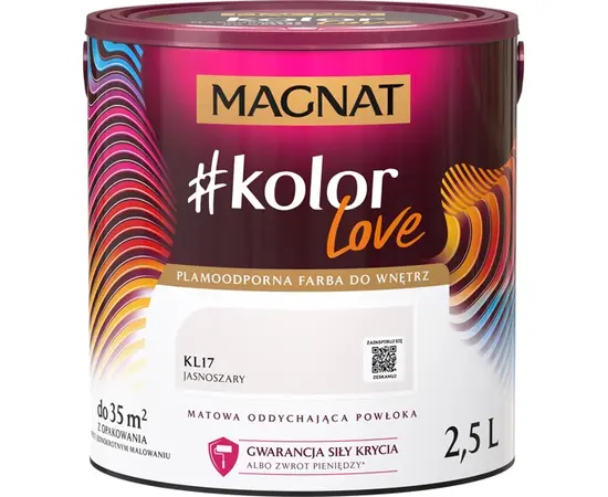საღებავი ინტერიერის Magnat Kolor Love 2.5 ლ KL17 ღია ნაცრისფერი