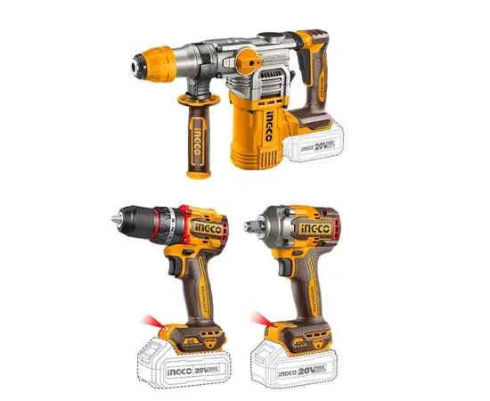 აკუმულატორის  ხელსაწყოების ნაკრები Ingco CKLI20638