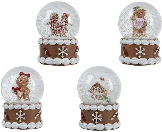 საახალწლო დეკორაცია თოვლის ბურთი Snowglobe polyresin 4.5x6 cm