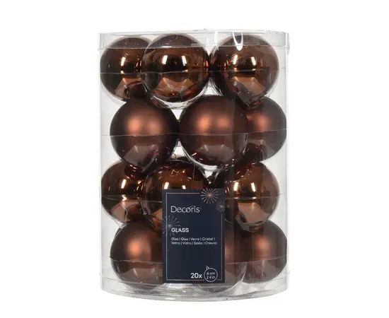 ნაძვის ხის ბურთები Bauble Glass 140316 6cm 20 pcs