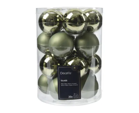 ნაძვის ხის ბურთი Baubles Glass 6 cm 20 pcs