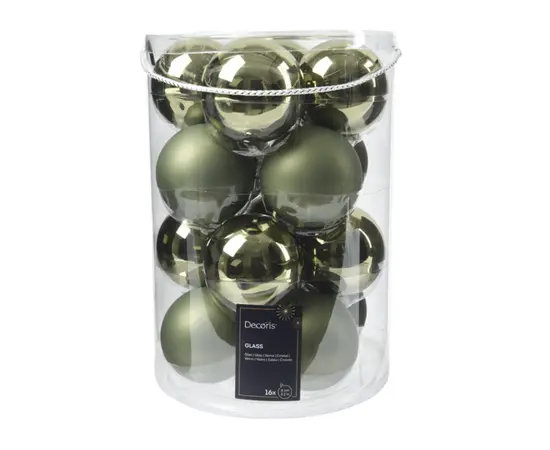 ნაძვის ხის ბურთი Baubles Glass 8 cm 16 pcs