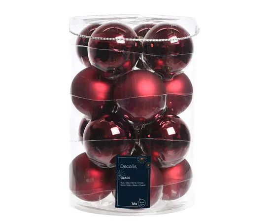 ნაძვის ხის ბურთი Baubles Glass 8 cm 16 pcs