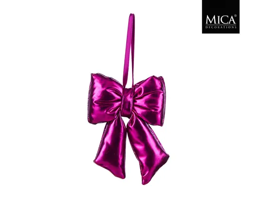 ნაძვის ხის სათამაშო ბაფთა Mica decorations 15 x 11 x 3 სმ ვარდისფერი