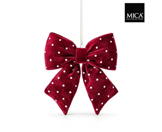 ნაძვის ხის სათამაშო ბაფთა Mica decorations 15 x 3 x 17 სმ ვარდისფერი