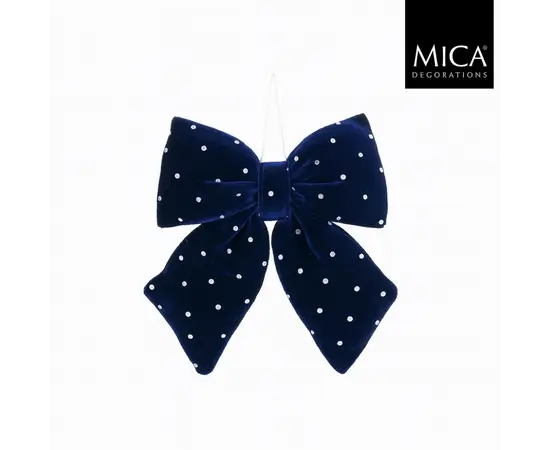 ნაძვის ხის სათამაშო ბაფთა Mica decorations 15 x 3 x 17 სმ ლურჯი