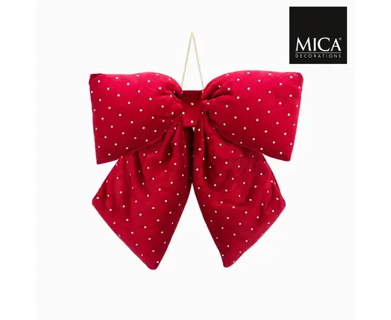 ნაძვის ხის სათამაშო ბაფთა Mica decorations 30 x 6 x 34 სმ წითელი