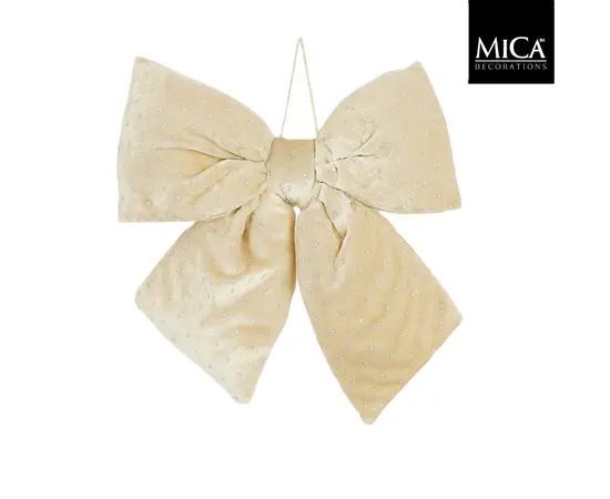 ნაძვის ხის სათამაშო ბაფთა Mica decorations 30 x 6 x 34 სმ ბეჟი