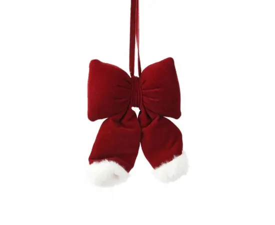 საახალწლო დეკორაცია Bow polyester velvet 21x4.5x26 cm oxblood