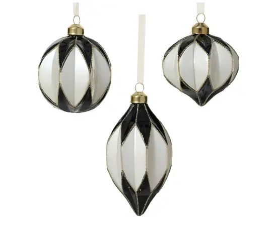 საახალწლო დეკორაცია "ბურთი" Bauble glass dia8cm