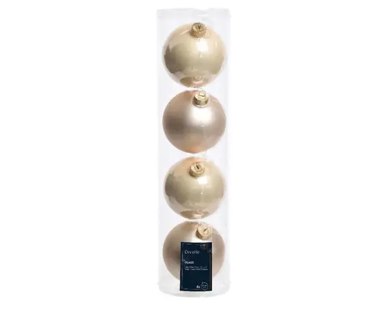 საახალწლო დეკორაცია "ბურთი" Baubles glass dia10cm pearl