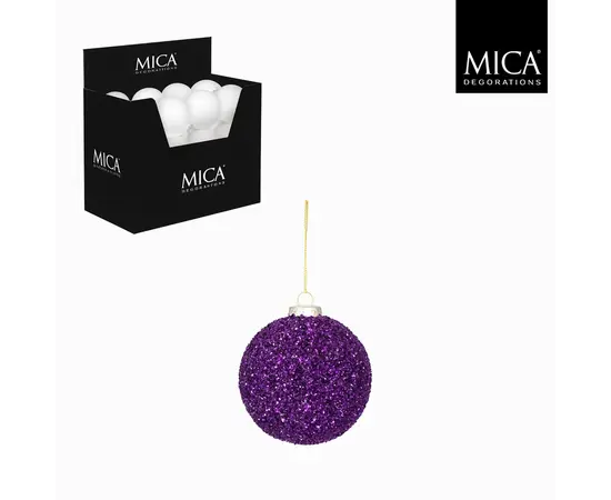 ნაძვის ხის სათამაშო ბურთი Mica decorations 8 სმ