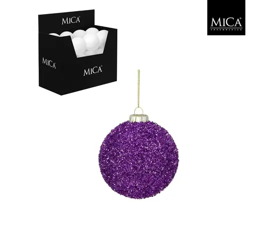 ნაძვის ხის სათამაშო ბურთი Mica decorations 10 სმ