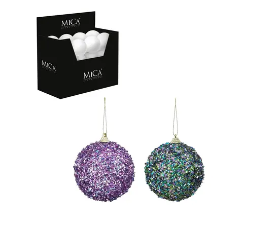 ნაძვის ხის სათამაშო ბურთი Mica Decoration 8 სმ