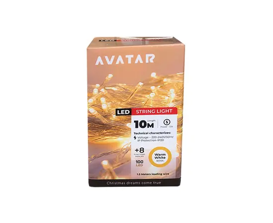 საახალწლო განათება Avatar String 10m warm-white IP20 220v Avatar-74116