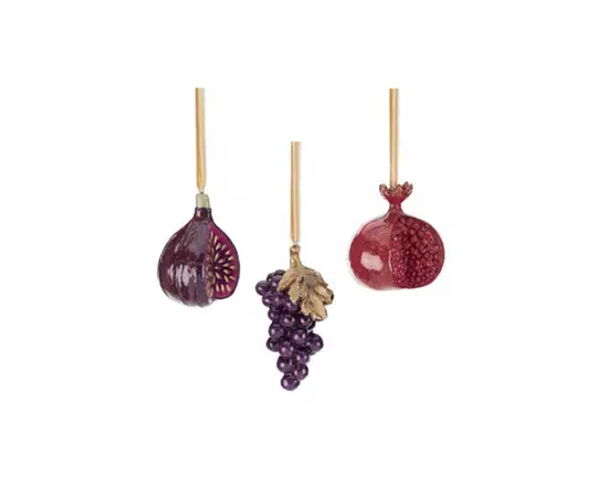 ნაძვისხის სათამაშო ყურძენი / ლეღვი / ვაშლი