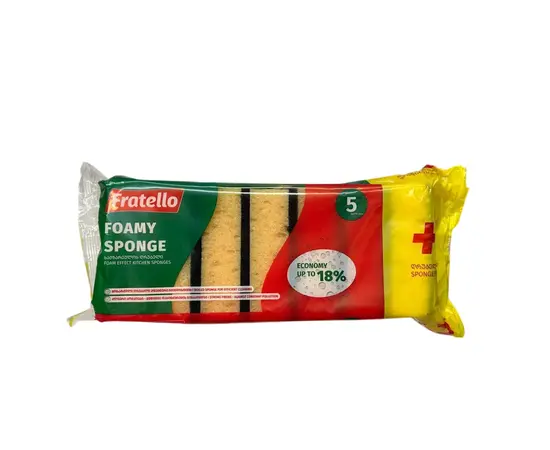 ჭურჭლის ღრუბელი Fratello 5+2 ც