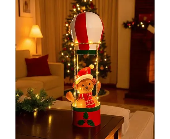 საახალწლო დეკორაცია თოვლის ბაბუა ბურთი 13.5x11.5x37 სმ