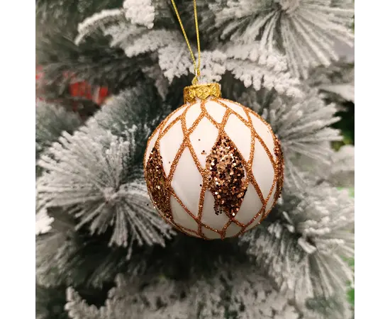 ნაძვისხის ბურთი Baubles glass glitter