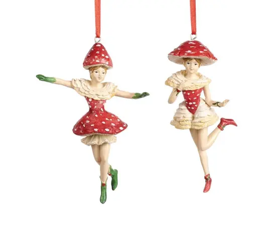 საახალწლო დეკორაცია სოკოს გოგონა