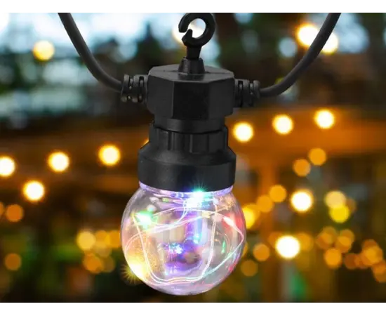 გირლანდა წვეულებისთვის მრავალფეროვანი 20 ნათურა