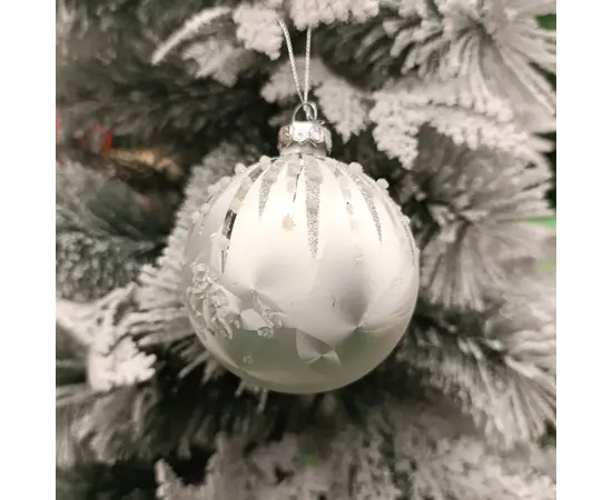 ნაძვისხის ბურთი  Baubles glass glitter