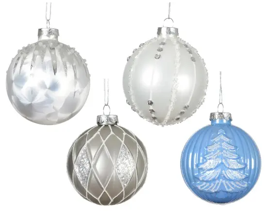 ნაძვისხის ბურთი  Baubles glass glitter