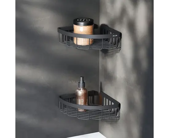 Corner shower shelf AM.PM Sense L Black Matt A7452222