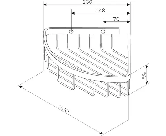 Corner shower shelf AM.PM Sense L Black Matt A7452222