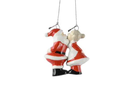 ნაძვის ხის სათამაშო სანტა Decoris 1 ც 6.5 x 3 x 7 სმ წითელი