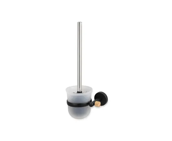 Toilet brush MSV BAMBOU IANA black steel/Bambou