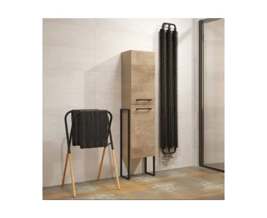 Bathroom shelf Bisk Plain Black Bambo 79976