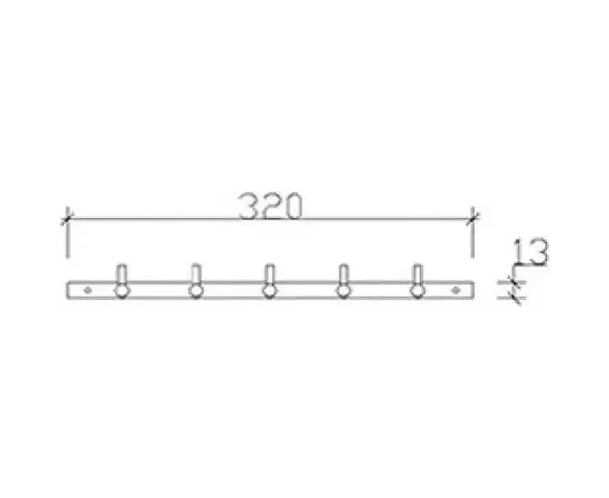 საკიდი პირსახოცის Tema Prima Model Robe Hooks 74305 B-e Black