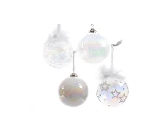 ნაძვის ხის სათამაშო ბურთი 1 ცალი 8 სმ