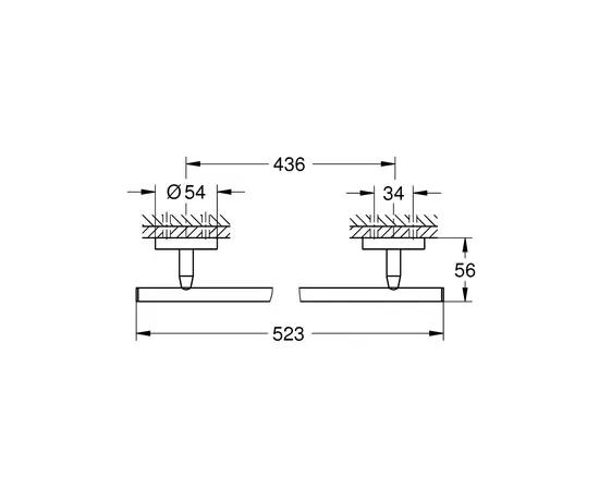 Towel bar GROHE 52cm Bau Cosmopolitan 40459001