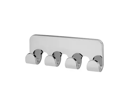 Towels holder NATURA 4-HOOK STRIP CHROME