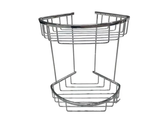 აბაზანის თარო კუთხის 2-ნი 30 სმ ვერცხლისფერი